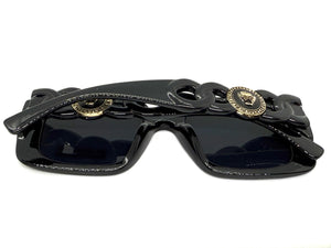 Classic Vintage Retro Luxury Hip Hop Style SUNGLASSES Square Black Frame 8263