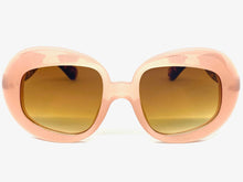 Oversized Exaggerated Vintage Retro Style SUNGLASSES Round Pink Frame E2083