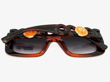 Classic Vintage Retro Luxury Hip Hop Style SUNGLASSES Square Brown Frame 8263