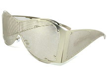 Costume Party Club Raver Party SUNGLASSES Silver Metal Mesh Frame 5198