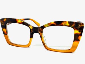 Classic Elegant Modern Retro Style READING GLASSES READERS Tortoise Frame Lens Strength +3.00