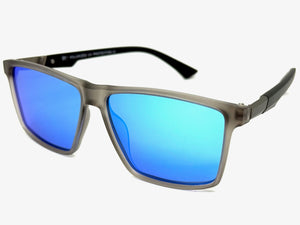 Classic Sporty Driving Fishing POLARIZED SUNGLASSES Gray Frame - Blue Lens 5321