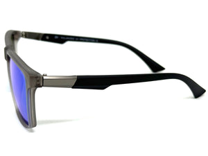 Classic Sporty Driving Fishing POLARIZED SUNGLASSES Gray Frame - Blue Lens 5321