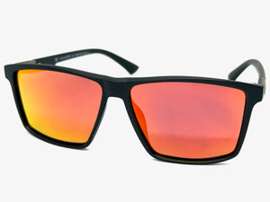 Classic Sporty Driving Fishing POLARIZED SUNGLASSES Black Frame - Orange Lens 5321