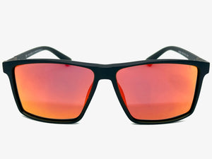 Classic Sporty Driving Fishing POLARIZED SUNGLASSES Black Frame - Orange Lens 5321