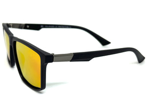 Classic Sporty Driving Fishing POLARIZED SUNGLASSES Black Frame - Orange Lens 5321