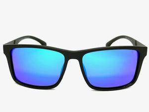 Classic Sporty Driving Fishing POLARIZED SUNGLASSES Black Frame - Blue Lens 5320