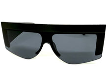 Oversized Classic Modern Retro Shield Style SUNGLASSES Large Thick Black Frame 9099