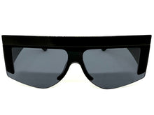 Oversized Classic Modern Retro Shield Style SUNGLASSES Large Thick Black Frame 9099