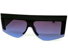 Oversized Classic Modern Retro Shield Style SUNGLASSES Large Thick Black Frame 9099