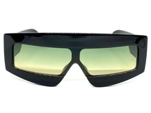 Oversized Modern Retro Shield Style SUNGLASSES Large Black Frame 2131