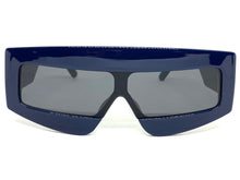 Oversized Modern Retro Shield Style SUNGLASSES Large Blue Frame 2131