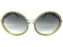 Oversized Exaggerated Vintage Retro Style SUNGLASSES X-Large Round Gray Frame 8326