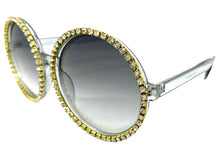 Oversized Exaggerated Vintage Retro Style SUNGLASSES X-Large Round Gray Frame 8326