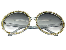 Oversized Exaggerated Vintage Retro Style SUNGLASSES X-Large Round Gray Frame 8326