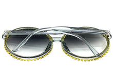 Oversized Exaggerated Vintage Retro Style SUNGLASSES X-Large Round Gray Frame 8326