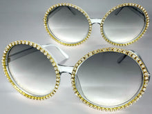 Oversized Exaggerated Vintage Retro Style SUNGLASSES X-Large Round Gray Frame 8326
