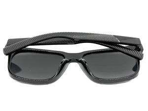 Classic Sporty Driving Fishing POLARIZED SUNGLASSES Large Black Frame - Dark Lens 9086
