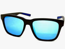 Classic Sporty Driving Fishing POLARIZED SUNGLASSES Large Black Frame - Blue Lens 9086