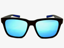 Classic Sporty Driving Fishing POLARIZED SUNGLASSES Large Black Frame - Blue Lens 9086