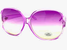 Oversized Exaggerated Retro Style SUNGLASSES Huge Purple Frame 5618