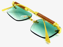 Classy Elegant Luxury Modern Designer Style SUNGLASSES Gold Rimless Frame 2087