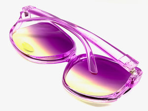 Oversized Exaggerated Retro Style SUNGLASSES Huge Purple Frame 5618