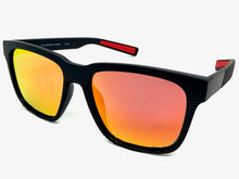Classic Sporty Driving Fishing POLARIZED SUNGLASSES Large Black Frame - Orange Lens 9086