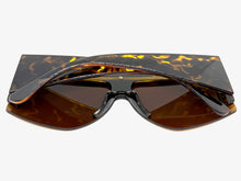 Oversized Classic Modern Retro Shield Style SUNGLASSES Large Thick Tortoise Frame 9099