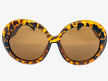 Oversized Exaggerated Vintage Retro Style SUNGLASSES X-Large Round Tortoise Frame 2685