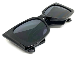 Oversized Exaggerated Retro Cat Eye Style SUNGLASSES Super Thick Black Frame 2147