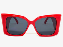 Oversized Exaggerated Retro Cat Eye Style SUNGLASSES Super Thick Red Frame 2147