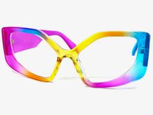 Exaggerated Funky Unique Retro Modern Style Clear Lens EYEGLASSES Thick Colorful Frame 5623