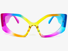 Exaggerated Funky Unique Retro Modern Style Clear Lens EYEGLASSES Thick Colorful Frame 5623