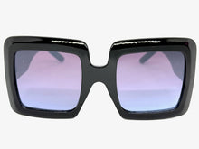 Oversized Exaggerated Classic Vintage Retro Style SUNGLASSES Large Thick Black Frame E1620