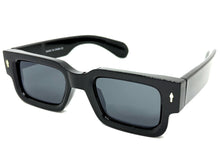Classic Vintage Retro Style SUNGLASSES Super Thick Black Frame - Dark Lens E2165