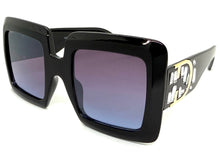 Oversized Exaggerated Classic Vintage Retro Style SUNGLASSES Large Thick Black Frame E1620