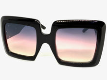 Oversized Exaggerated Classic Vintage Retro Style SUNGLASSES Large Thick Black Frame E1620
