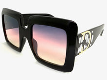 Oversized Exaggerated Classic Vintage Retro Style SUNGLASSES Large Thick Black Frame E1620