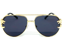 Classic Vintage Retro Luxury Aviator Style SUNGLASSES Gold Metal Frame 27698