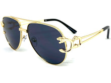 Classic Vintage Retro Luxury Aviator Style SUNGLASSES Gold Metal Frame 27698