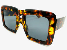 Oversized Exaggerated Vintage Retro Style SUNGLASSES Large Thick Tortoise Frame E1957