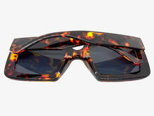 Oversized Exaggerated Vintage Retro Style SUNGLASSES Large Thick Tortoise Frame E1957