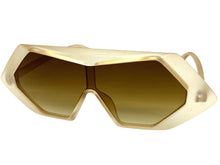 Exaggerated Modern Retro Futuristic Style SUNGLASSES Funky Tan Frame 80678