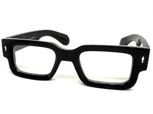 Classic Vintage Retro Style Clear Lens EYEGLASSES Large Super Thick Black Frame E2165