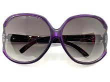Oversized Vintage Retro Style SUNGLASSES Huge Purple Frame 7376