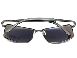 Classic Sporty Modern Stylish Sleek Biker SUNGLASSES Gunmetal Frame Green Lens 1462