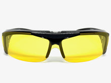 Day or Night Driving Safety Fit Over RX SUNGLASSES Flip Up High Definition Yellow Polarized Lens 5089