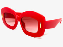 Oversized Exaggerated Vintage Retro Style SUNGLASSES Large Red Frame 2130