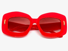 Oversized Exaggerated Vintage Retro Style SUNGLASSES Large Red Frame 2130